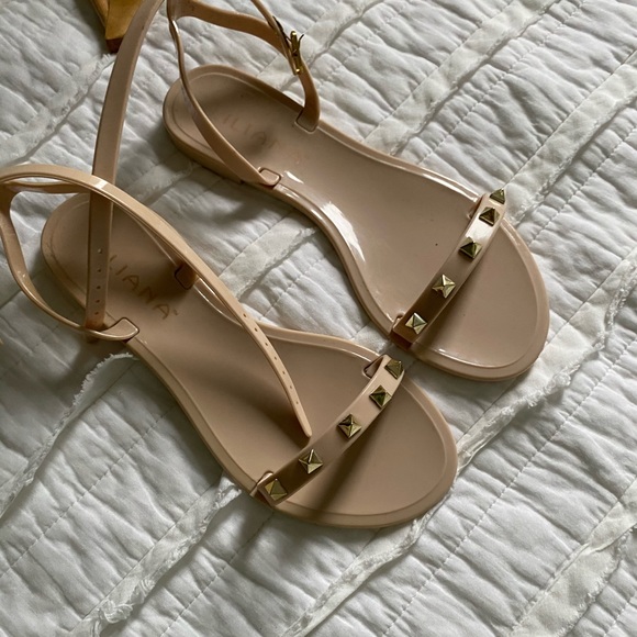 Lulus Studded Nude Rubber Sandals - Picture 4 of 8